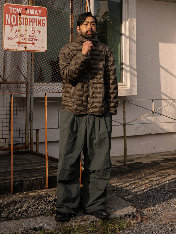 카다파 wide fit Padding Balloon banding pants