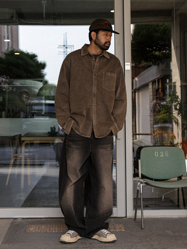 (XL-6XL)<br>카탈드 pigment 워크셔츠