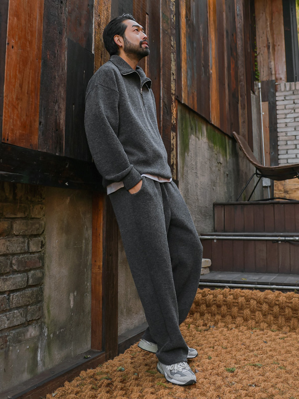 <font color="#cc4533">★오까네데이★</font><br>(XL-6XL)<br>우사라크 half zip-up man-to-man T <br><font color="#098a09"><B>Select length (Basic,Long+6cm)</B></font>