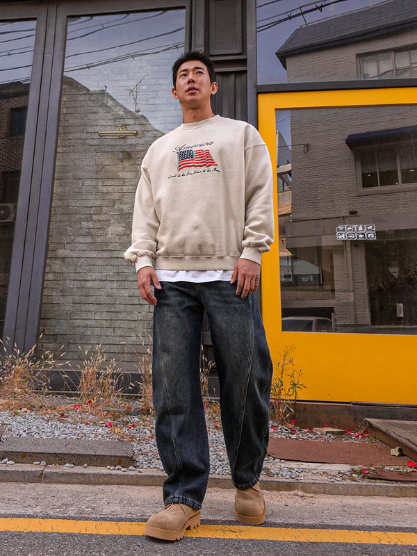 랑쿠스 pigment a napping sweatshirt