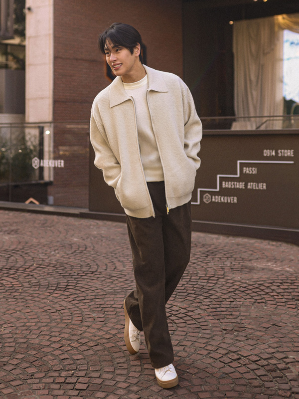 (XL-4XL)<BR>난디고다 니트카라집업