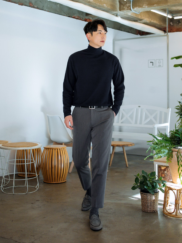 (M-6XL)<br>레드리지 9부 Back banding slacks <br><font color="#098a09"><B>*Select length (Basic,Long+10cm)</B></font>