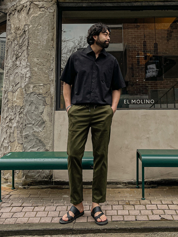 (M-4XL)<BR>로콤 Slim Fit banding pants H4006<br><font color="#fb5ec9"><B>[1+1]</B></font>