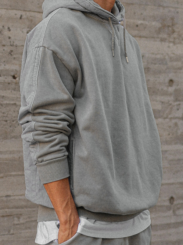 (XL-6XL)<BR>타반트 pigment 퀼팅기모후드티