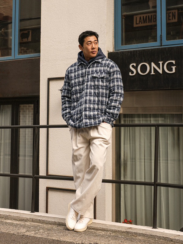 (XL-6XL)<br>로슈포르 체크누빔셔츠 1832