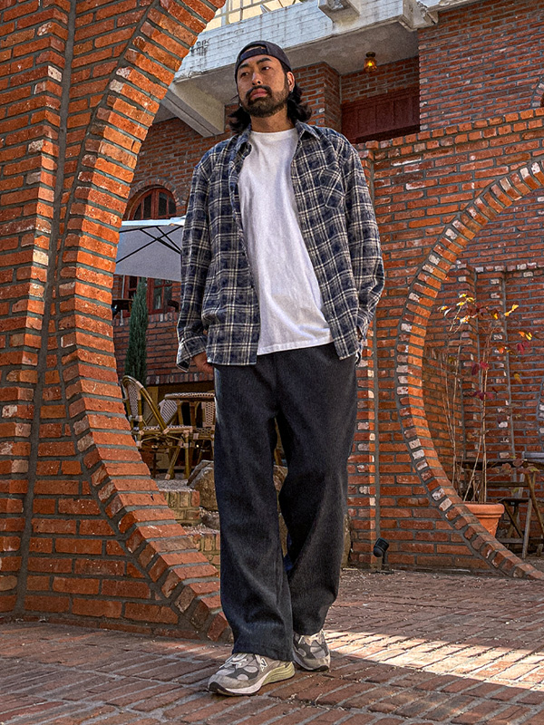 (M-4XL)<BR>토피크 Semi-wide fit 골덴밴딩팬츠