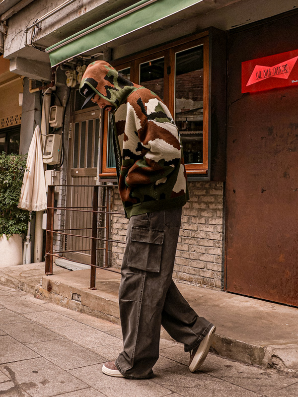 핫파타 Semi-wide fit cargo pants