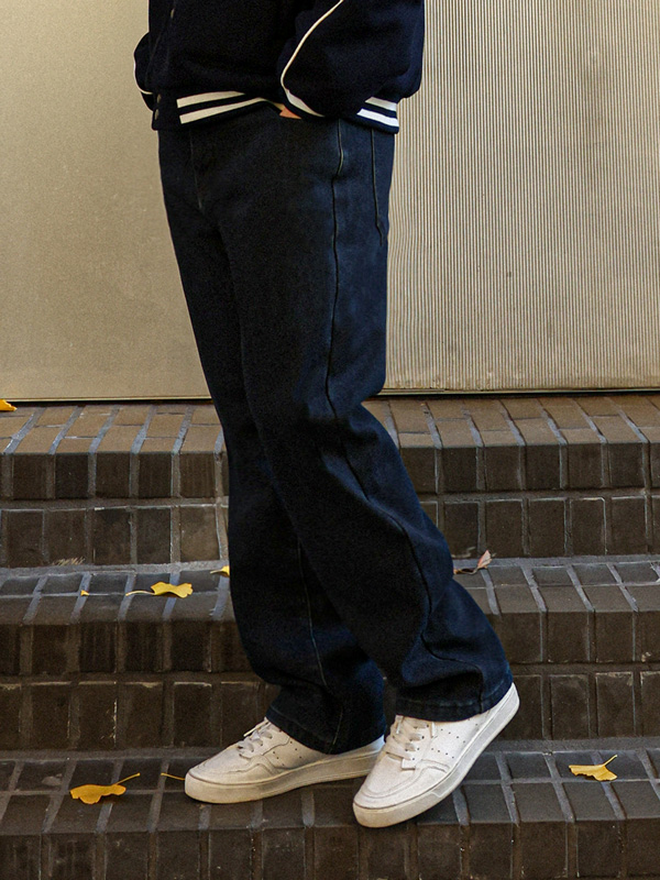 (L-5XL)<BR>카누타마 standard fit 기모데님팬츠 8007R