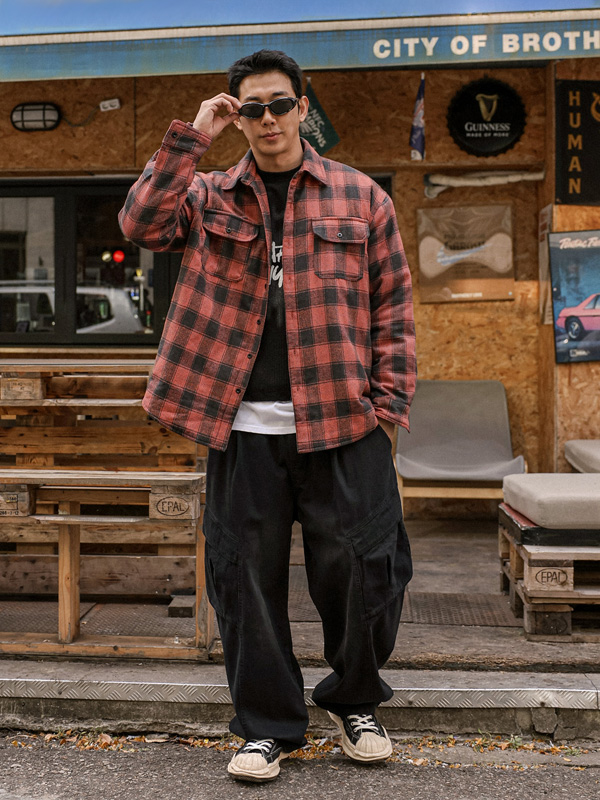 (M-6XL)<br>아르슈 checkered shirt 1821