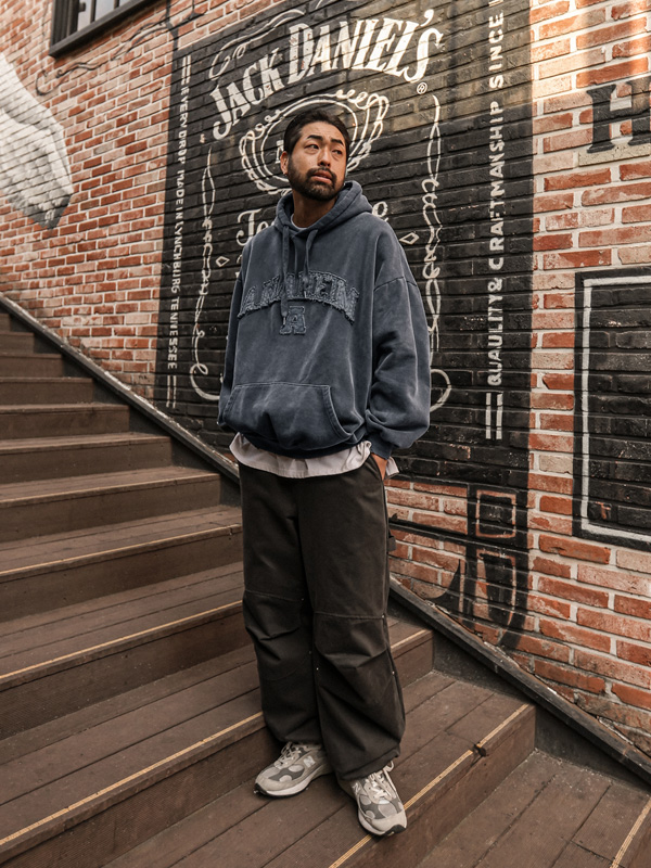 바이어스 pigment Hoodie