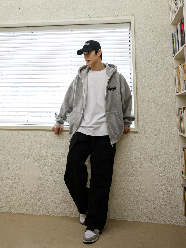 하플롱 Napping hood zip-up