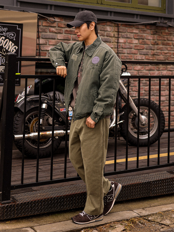 (L-7XL)<br>카스피크 standard fit 옥스포드워싱 뒷밴딩팬츠