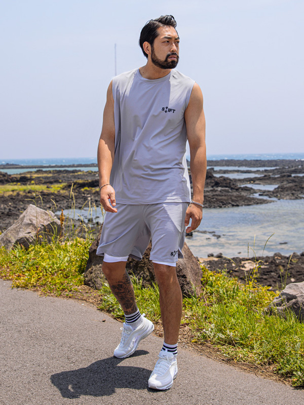 (M-6XL)<BR>에어워킹 Banding Shorts <br><font color="#072c81"><B>【 W.DNA 】</B></font>