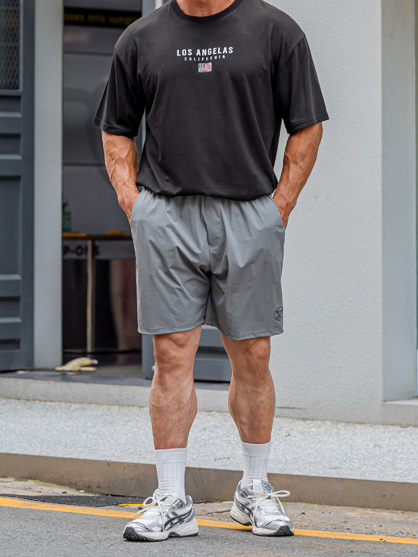 (L-6XL)<BR>보카도니 실리콘패치<br>쿨링 Banding Shorts<br><font color=