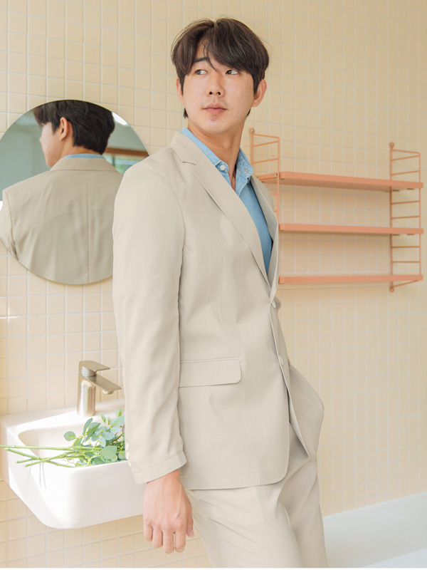 (L-4XL)<BR>모그파스 a linen jacket+브라이언 Banding Slacks