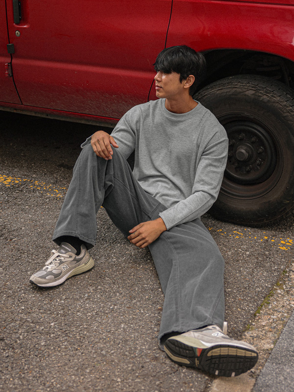 (L-5XL)<BR>하비턴 wide fit banding pants Z1443