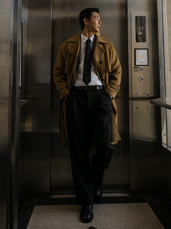 (L-6XL)<br>라우티시 Handmade 더블Wool코트(Wool100%) 9059