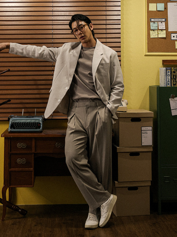 (L-4XL)<br>버타노 Herringbone a linen jacket