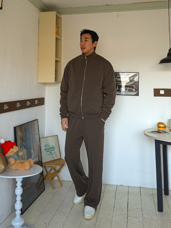 (M-6XL)<br>에드가 융기모 China Collar Zip-Up SET006-T