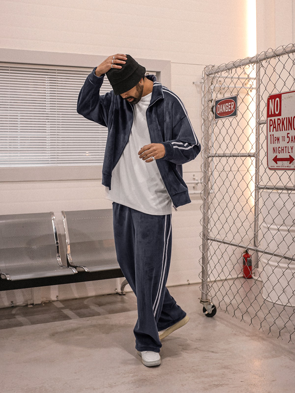 크로토네 골덴집업+레반토 Semi-wide fit 골덴밴딩팬츠