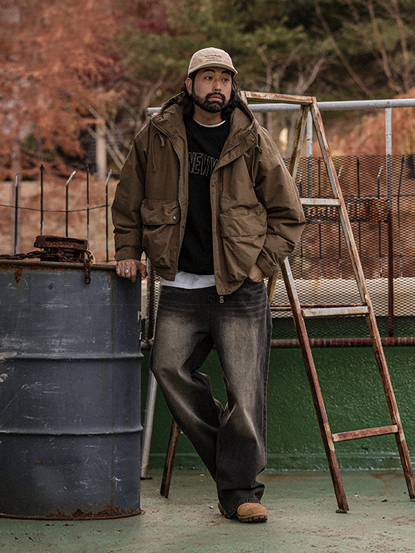 (L-5XL)<BR>카라그퍼 Goose down Hood Jumper 6001