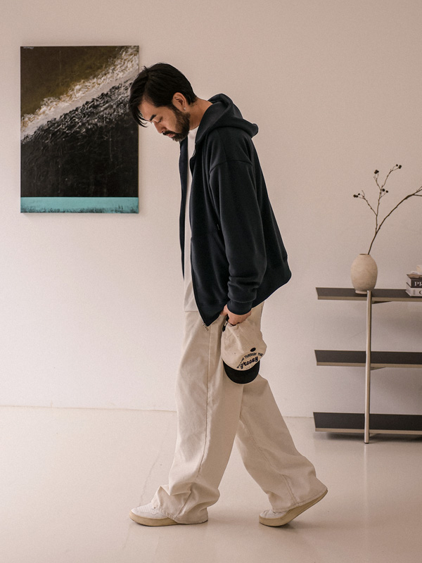 (M-6XL)<br>리페이스 융기모 후드짚업 SET007-T