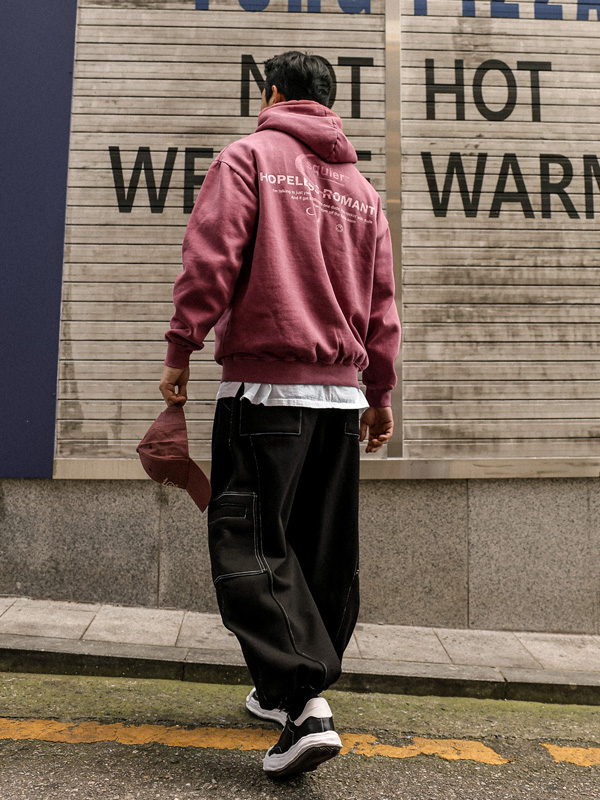 (XL-6XL)<BR>마리그라 pigment a fleece hoodie