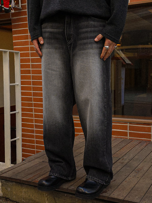 니노아 Semi-wide fit 기모데님팬츠 D615