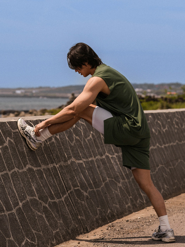 (M-6XL)<BR>키폼해 Training set(Sleeveless shirts/Short T shirts+Shorts)<br><font color=