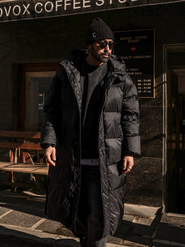 (XL-8XL)<br>도글리아 웰론 후드Long패딩<br><font color="#660616"><B>기장선택 (Basic,Long+10cm)</B></font>