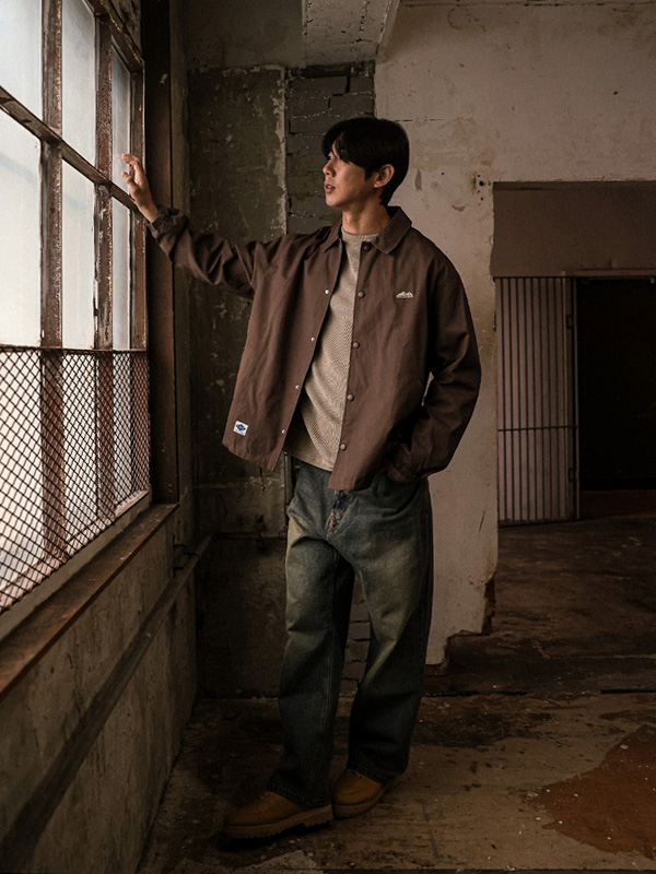 (L-4XL)<BR>콤타 Semi-wide fit Back banding denim pants RA-1074