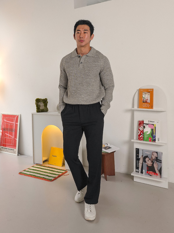 (L-5XL)<BR>티린스크 Wool 카라니트