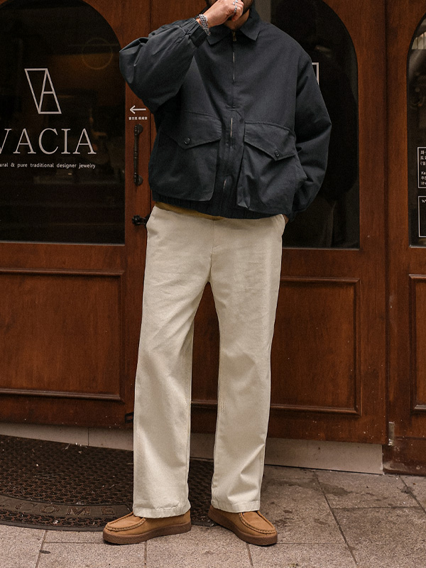 (M-5XL)<BR>카슈텔 Semi-wide fit 뒷밴딩면팬츠