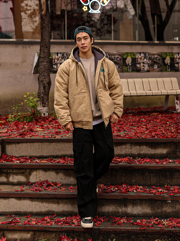 (JL-5XL)<BR>로짜노 Semi-wide fit 피치기모 cargo-banding pants
