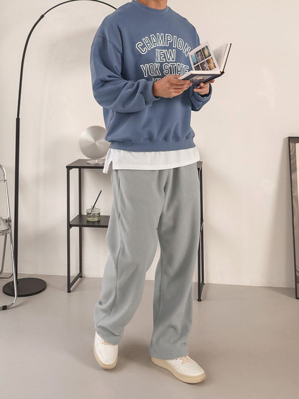(L-7XL)<BR>커티스 Semi-wide fit Fleece banding pants P012<br><font color=
