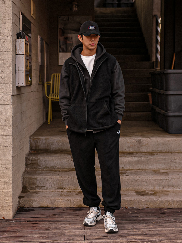 (L-7XL)<BR>포버트 조거 Fleece banding pants P013<br><font color="#fb5ec9"><B>[1+1]</B></font>