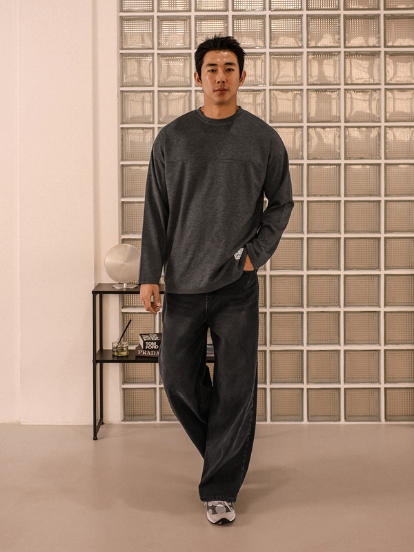 (L-5XL)<br>꺼내입어요 Incision a long-sleeved t-shirt<br><font color=