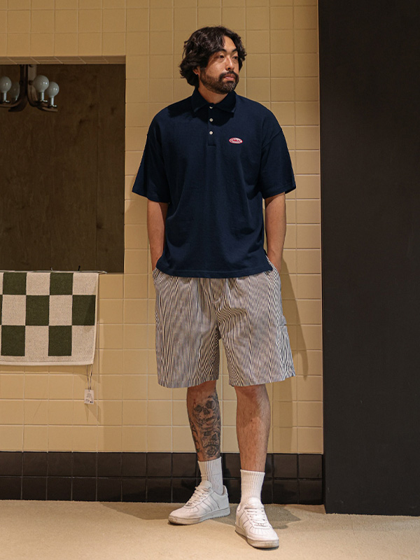 (L-5XL)<BR>그로핑 short-sleeved collar T-shirt