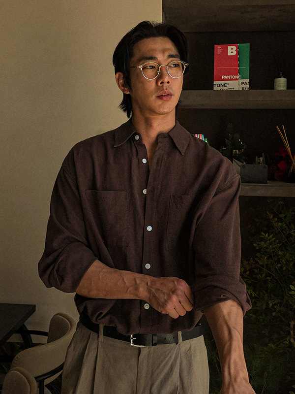 (M-6XL)<BR>로사린 a linen shirt B2516