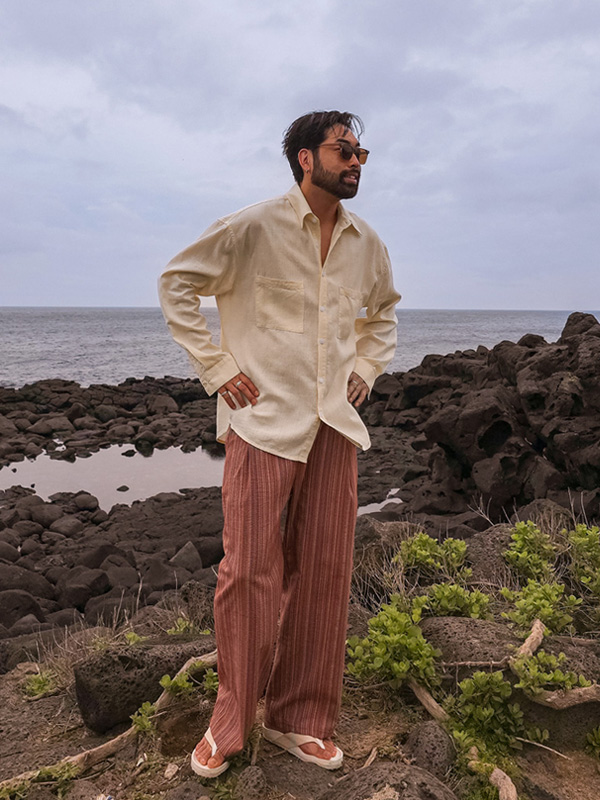 (M-6XL)<BR>로사린 a linen shirt B2516