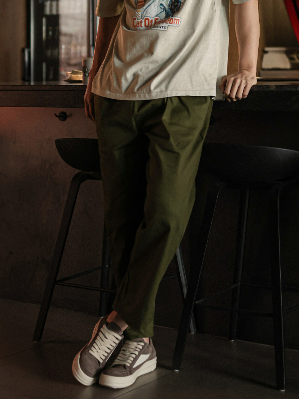 (M-3XL)<BR>칼룩 Tapered fit banding pants H4007