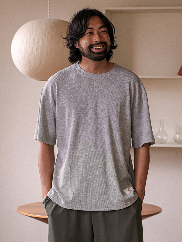 (L-5XL)<BR>다날리 Waffle Short T shirts