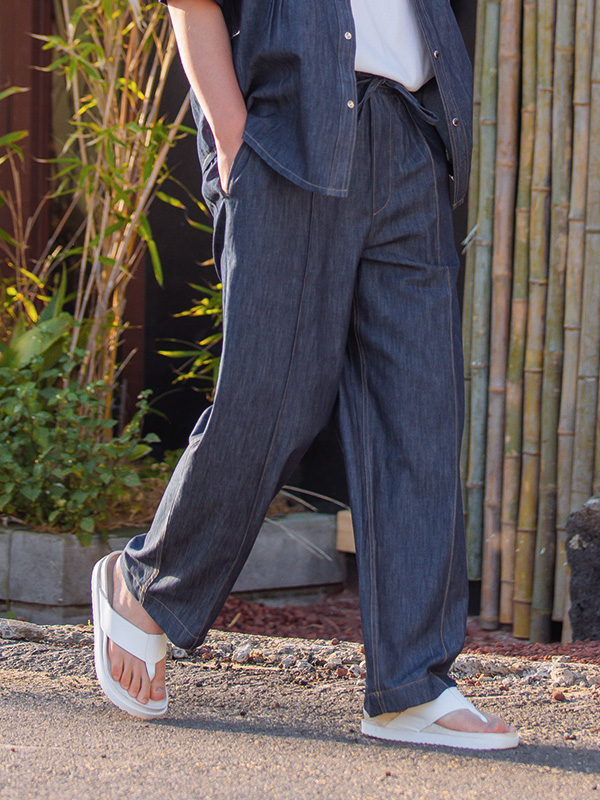 (XL-6XL)<BR>파시온 Wide 밴딩생지데님팬츠