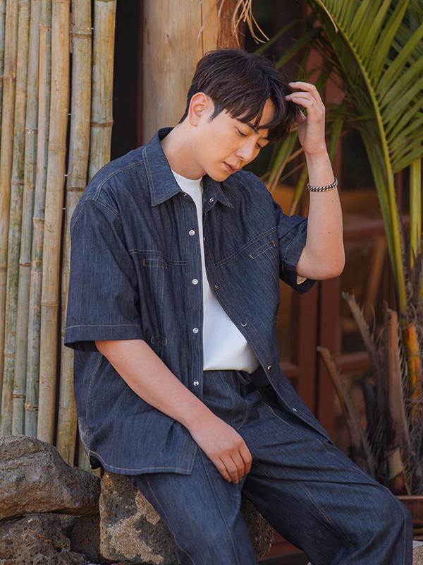 (XL-6XL)<br>마리코 Linen Non-wash jeans Shirt&Jacket