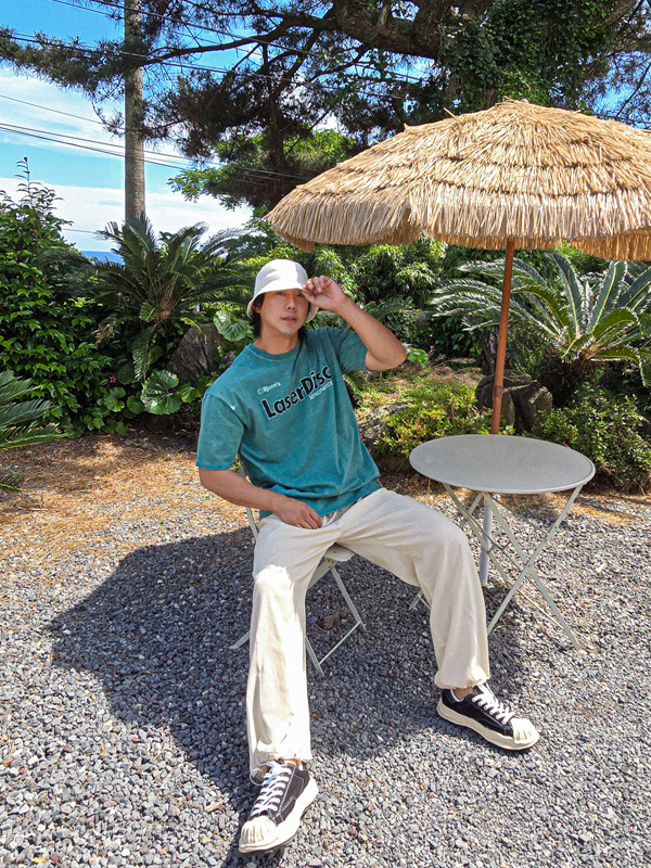 (L-5XL)<BR>콘당 pigment Short T shirts