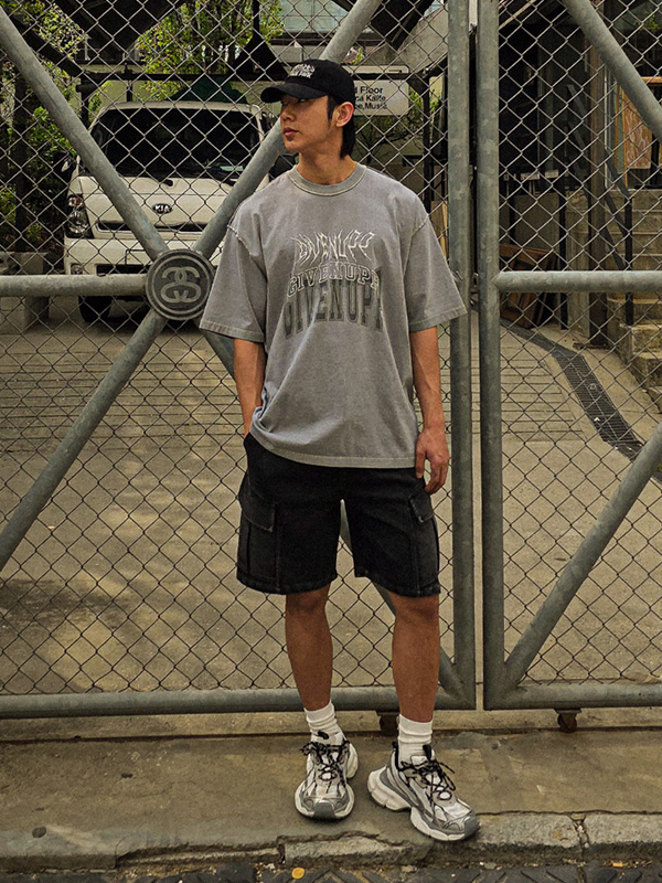 (XL-5XL)<BR>아만테 pigment Short T shirts