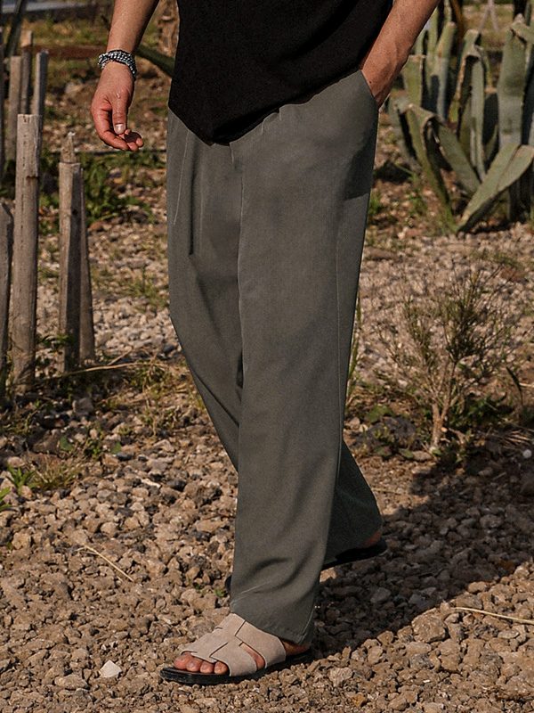 (M-4XL)<br>안드로스 Semi-wide fit Banding Slacks