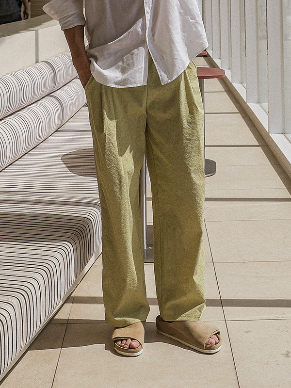 (XL-6XL)<BR>슈야 Semi-wide fit Stripe banding pants