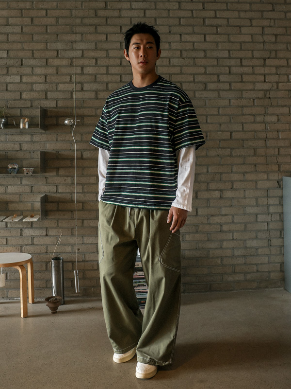 에이투스 stripe a long-sleeved t-shirt