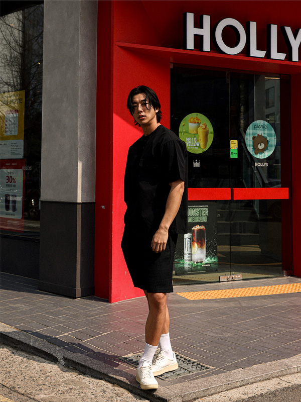 (XL-4XL)<br>반모리사 Henley neck Short T shirts